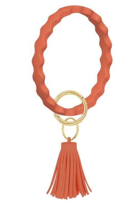 Wave Key Ring with Fringe