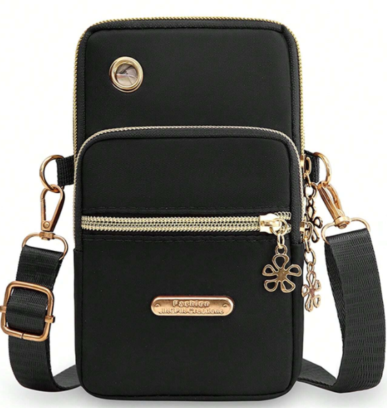 Adjustable Strap Zipped Crossbody