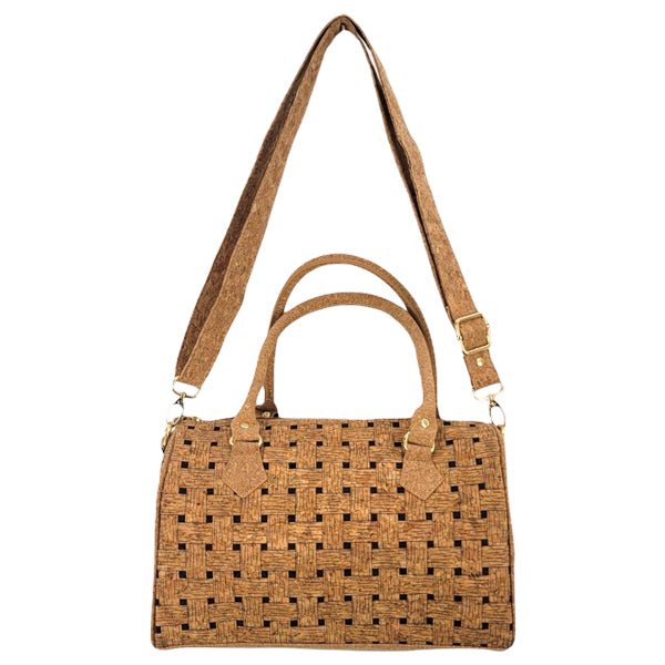 Natural Cork
This charming handbag is a natural winner! Crafted from lightweight cork with a basket weave design, it stands out in a sea of crossbody bags with its timeless style. Offering two ways to carry, it’s perfect for both workdays and casual outings!
Care: Clean with a wet wash cloth with soap or use baby wipes.