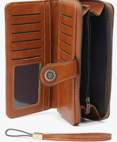 Faux Leather
Keep your cards and cash safe and stylish with this RFID Bifold Double Zipper Wallet! With RFID protection and two zipper compartments, this wallet is perfect for the on-the-go individual. Plus, its sleek design and multiple card slots make it a must-have for any fashion-forward person.