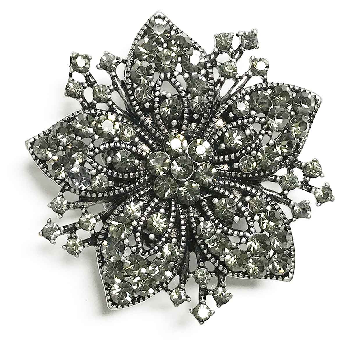 Use your imagination! These brooches add a nice embellishment to sweaters and blouses but can also be used to customize scarves, hats, and purses. There will be no pinhole damages with these lovely brooches because they stay in place with an extremely powerful magnet. Sizes range from 1.25" x 1.25" to 2" x 2"
Pair it with a magnetic pendant necklace for another option!