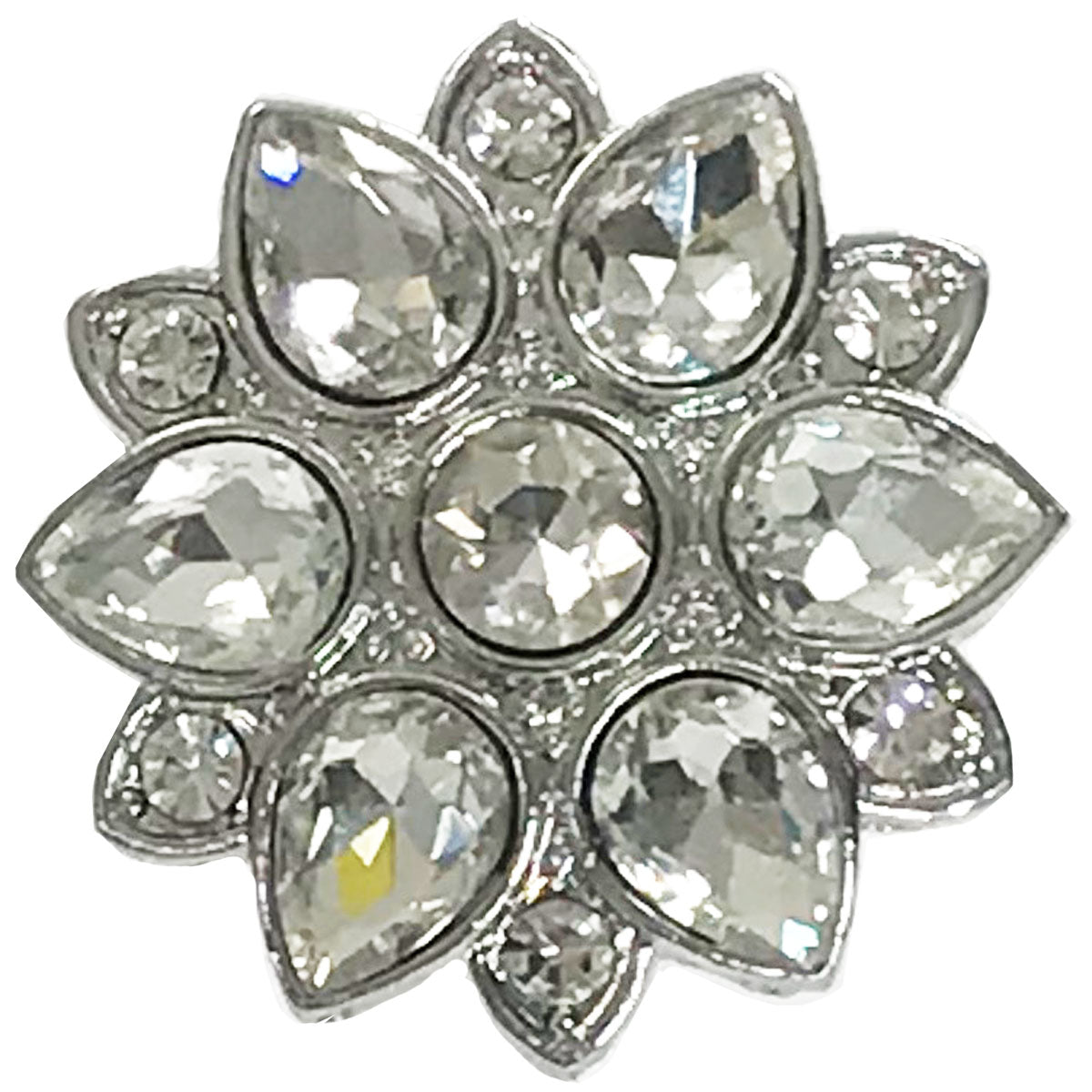 Use your imagination! These brooches add a nice embellishment to sweaters and blouses but can also be used to customize scarves, hats, and purses. There will be no pinhole damages with these lovely brooches because they stay in place with an extremely powerful magnet. Sizes range from 1.25" x 1.25" to 2" x 2"
Pair it with a magnetic pendant necklace for another option!