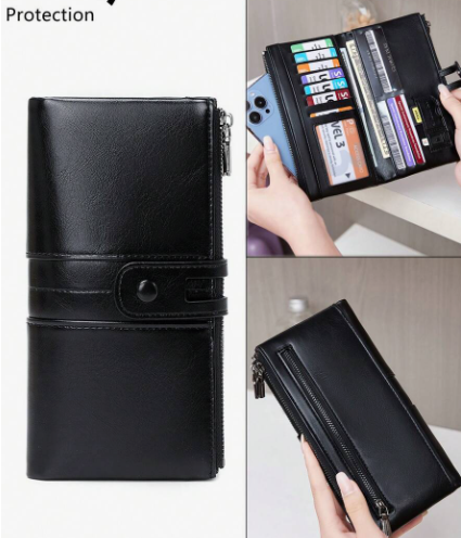 Faux Leather
Keep your cards and cash safe and stylish with this RFID Bifold Double Zipper Wallet! With RFID protection and two zipper compartments, this wallet is perfect for the on-the-go individual. Plus, its sleek design and multiple card slots make it a must-have for any fashion-forward person.