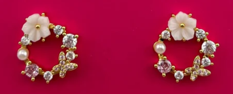 Oh So Sweet Floral Wreath Earrings