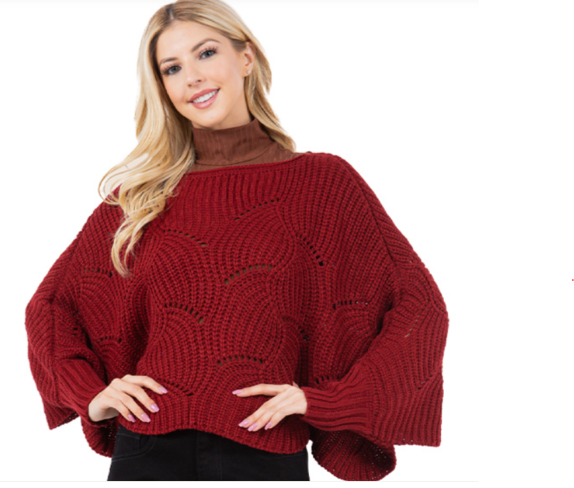 Woman wearing a poncho