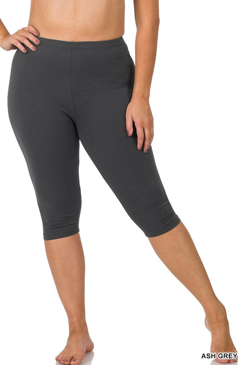 Plus Premium Capri - Ash Grey