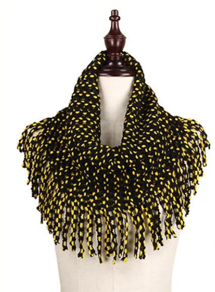 Mini Wave Scarf - Black/Gold