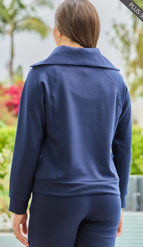 Long Sleeve Travel Pullover 1/2 Front Zip Top