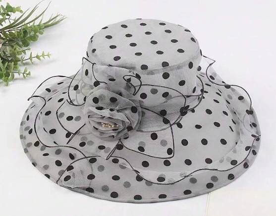 Wide Brim Hat With Ruffles