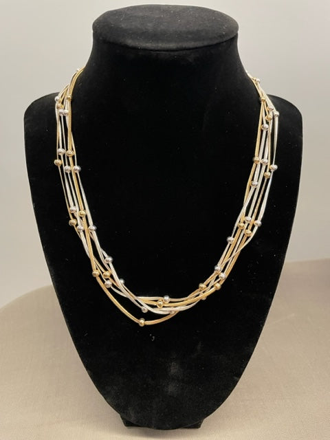 18" Multi Strand Necklace With Magnetic Closure