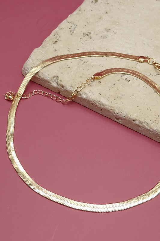 Snake Chain Necklace - Gold