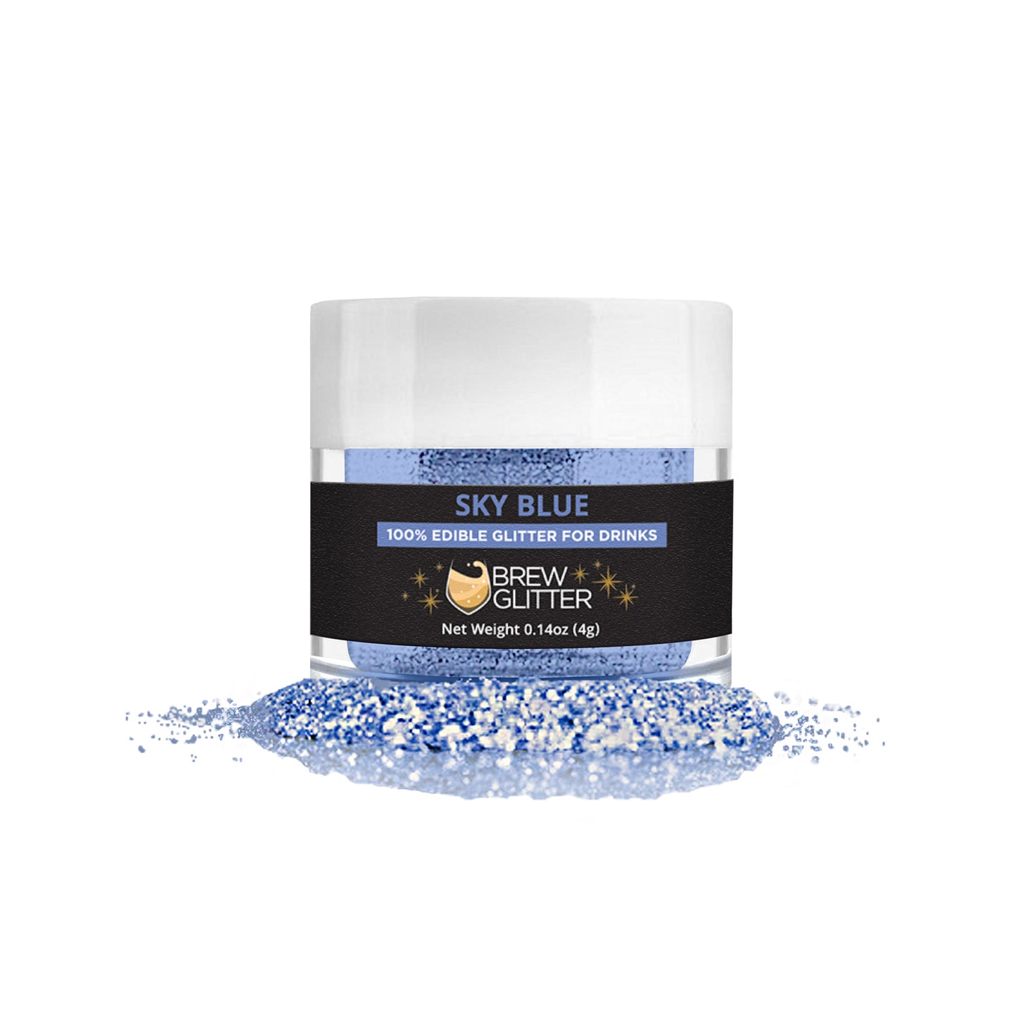 Brew Glitter® is a beautiful shimmery powder that gives liquid a classy pop that shimmers when swirled. Simply add a couple pinches to your favorite beverage, stir, serve and be dazzled! My favorite is a beverage with carbonation because it keeps the swirls dancing!