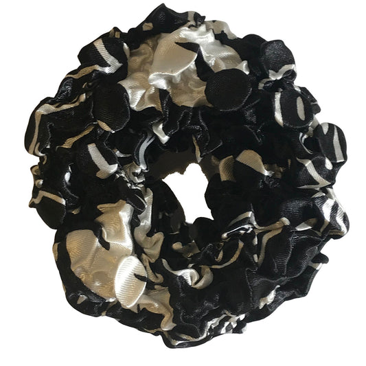 These satin hair scrunchies look good enough to eat and they are a must-have styling piece! Perfect to create a cute off the shoulder look with pizazz.

Hand Done Satin Poly
Assembled in Massachusetts