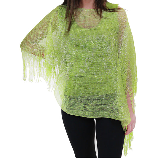 Metallic Mesh Poncho