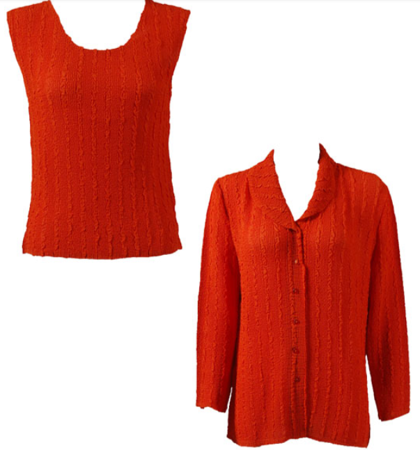 100% polyester

These combo crush georgette blouse sets are great for every day wear and for travel. The solid colors mix and match well together and pair well with skirts or jeans!

Size: XL+
