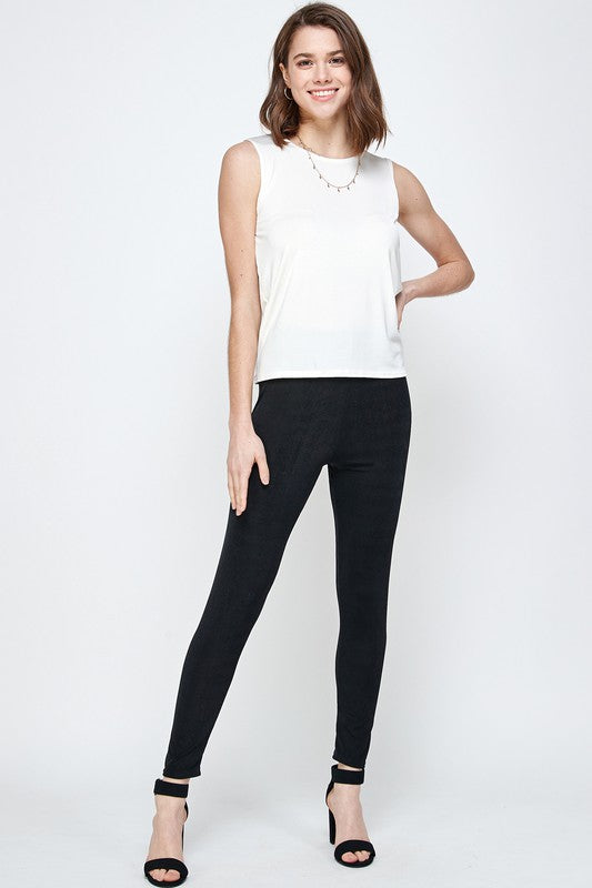 90% Polyester / 10% Spandex.  Strike out on your next journey with confidence! These pants are crafted with breathable poly spandex material, they'll keep you comfortable and ready for wherever your destination leads. Note: light colors may appear see through.  Hand or machine wash in cold water.  Made in U.S.A Black