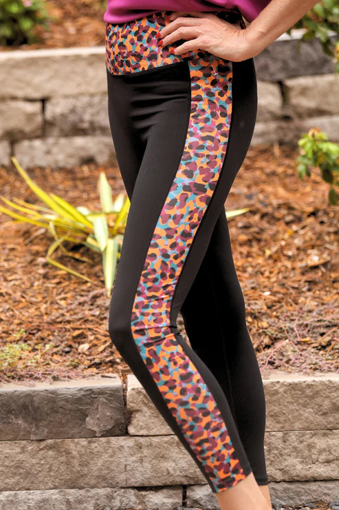 Splash Of Spots Print Legging - Black Multi