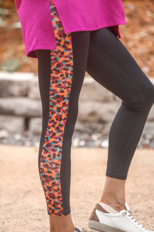 Splash Of Spots Print Legging - Black Multi