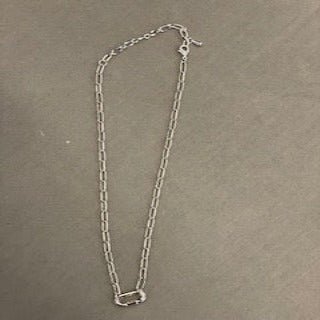 16" Adjustable Chain Necklace With 1/2" Carabiner - Splash of Pearl Boutique