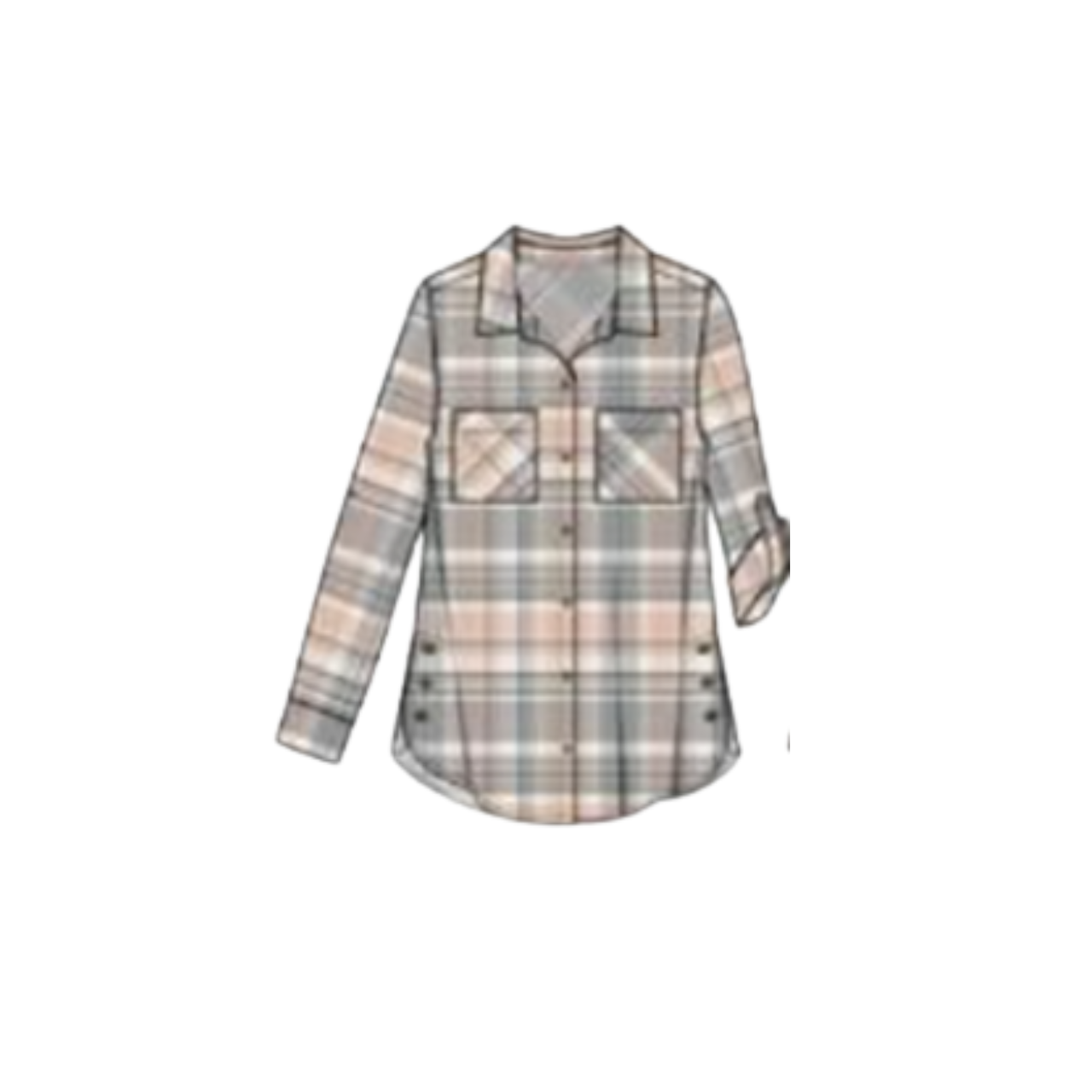 Slip into seasonal chic with this super soft and flowy Buffalo Plaid top. A serious feature making this a unique top are the lower hem side vents with 3 buttons! You'd be a 'plaid' fool to miss out!

Size Guide: S 6/8; M 10-12; L 14-16; XL - 16-18; *1XL - 16-18; 2XL 20-22; 3XL 24-26
29" Front &amp; Back
* 1XL runs wider than XL

Machine Washable&nbsp;