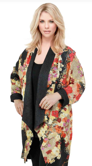 Floral Art Crush Cardigan - Earthtones