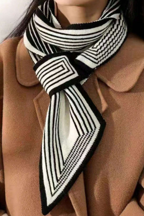 Vintage Striped Knit Neck Scarf