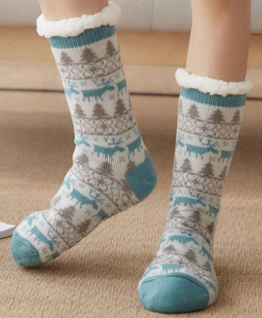 Fluffy Calf Length Socks