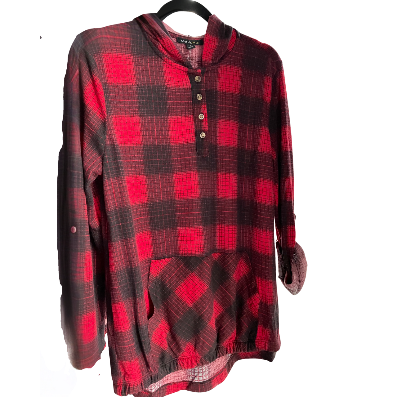 Slip into seasonal chic with this soft Buffalo Plaid top that features the comforts of a front pocket and hoodie!

Size Guide: S - 6/8; M - 10-12; L - 14-16; XL - 16-18


Machine Washable