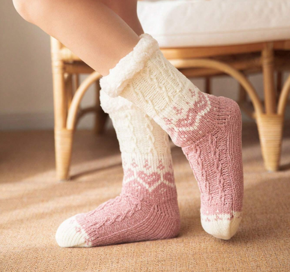 Fluffy Calf Length Socks