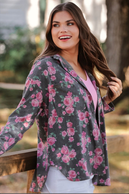 Rosie Stretch Denim Shacket