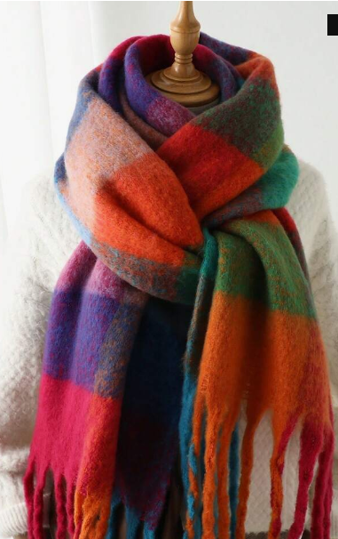 Plush Plaid Scarf