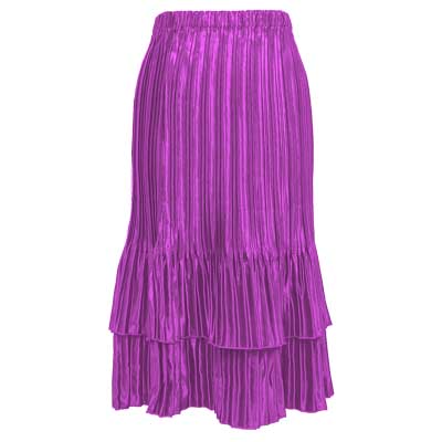 Satin Mini Pleat Tiered Skirt