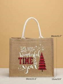 It's The Most Wonderful Time Of The Year Tree Linen Bag