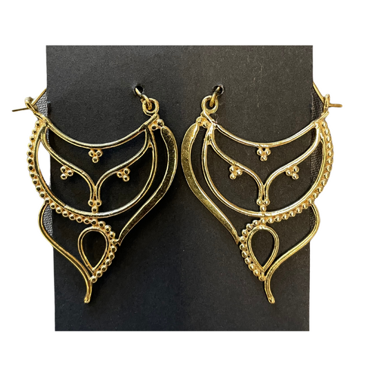 Gold Filagree Earrings