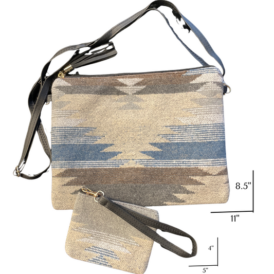 Western Pattern Purse With Strap + Bonus Bag