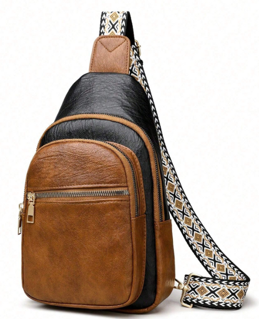 Backpack Crossbody - Brown/Black