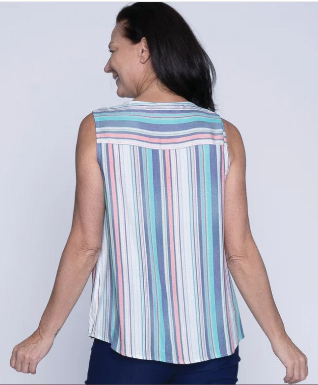 Sleeveless Top With Tassels