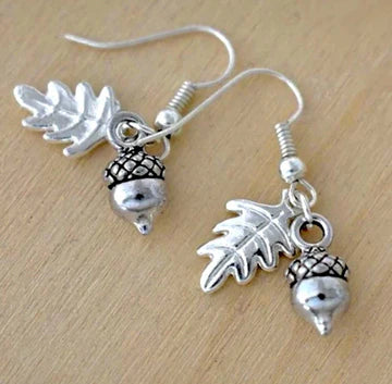 High Quality Stainless Steel  These cutie patooties will be noticed! Unique, dainty acorns are set off with a complimentary oak leaf charm.