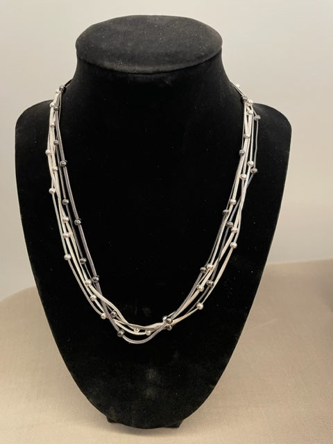 18" Multi Strand Necklace With Magnetic Closure