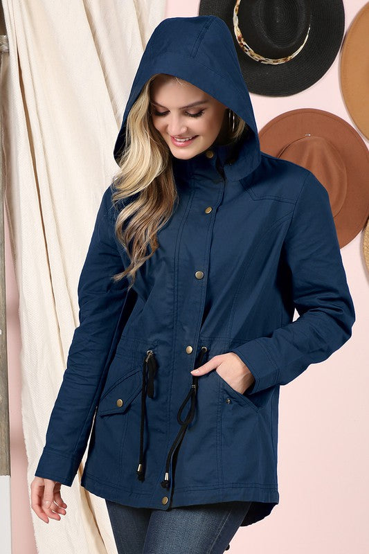 Classic Military Inspired Field Jacket - Navy